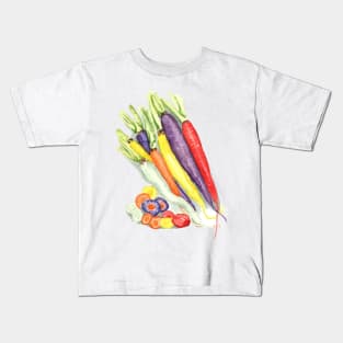 Rainbow Heirloom Carrots Kids T-Shirt